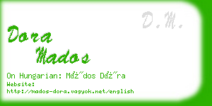 dora mados business card